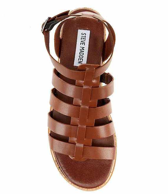 Steve Madden Kaydee Leather Fisherman-Inspired Straps Cork Platform Sandals - Afbeelding 2