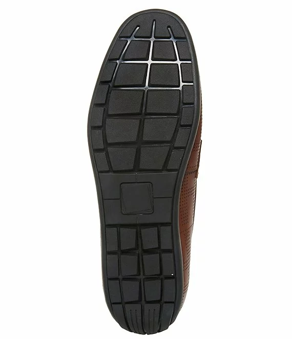 Steve Madden Men's Kenver Chain Detail Perforated Slip-On Leather Loafers - Afbeelding 6