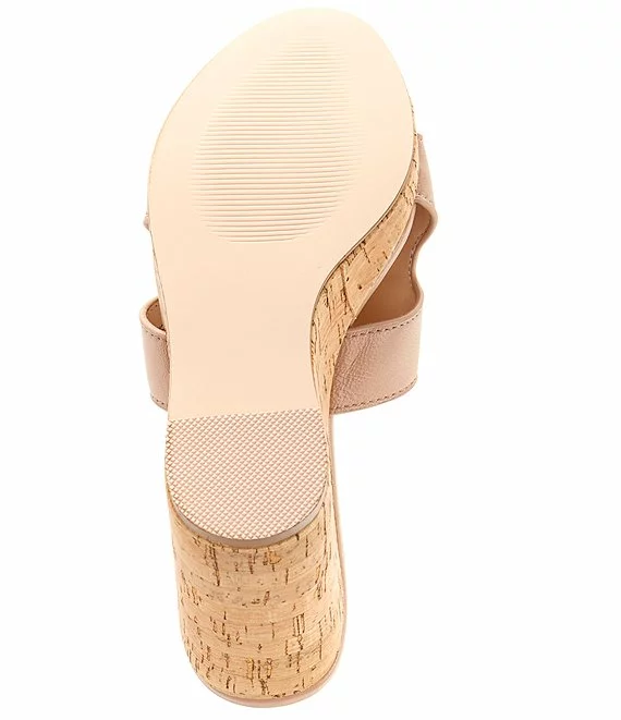 Steve Madden Mayson Leather Cork Wedge Sandals - Afbeelding 2