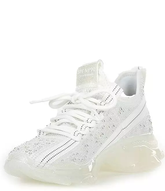 Steve Madden Maxima-P Pearl Embellished Chunky Platform Sneakers - Afbeelding 6