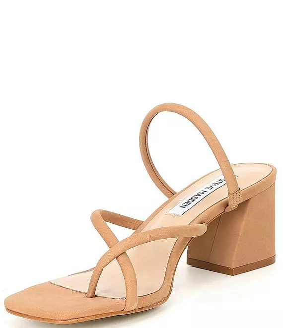 Steve Madden Effie Nubuck Suede Thong Dress Slides - Afbeelding 2
