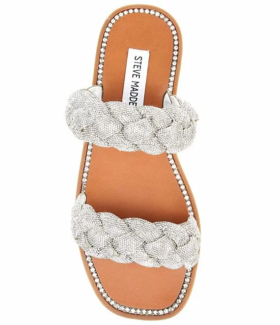 Steve Madden Newbie Rhinestone Embellished Slide Sandals - Afbeelding 4
