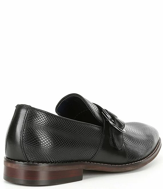 Steve Madden Men's Xayden Leather Monk Strap Slip-On Dress Shoes - Afbeelding 3