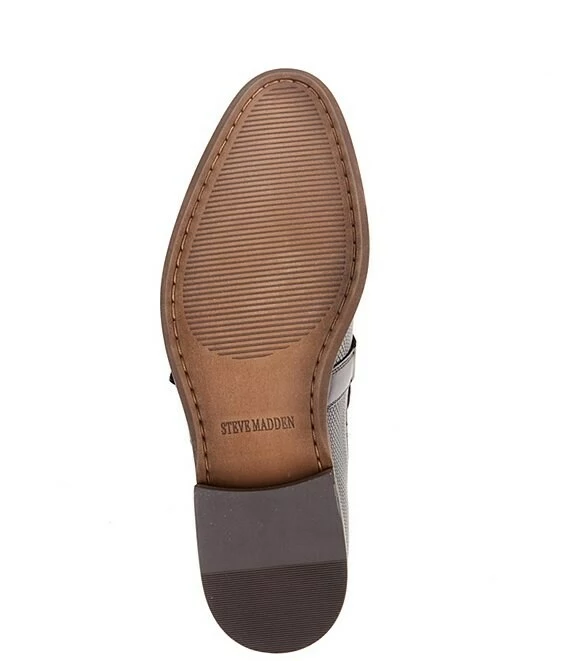 Steve Madden Men's Xayden Leather Monk Strap Slip-On Dress Shoes - Afbeelding 2