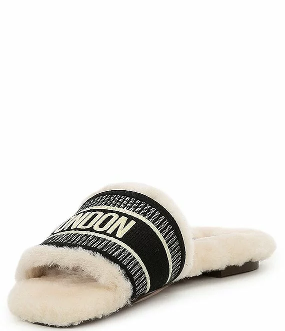 Steve Madden London Knox-F Fur Lined Flat Slide Sandals - Afbeelding 6