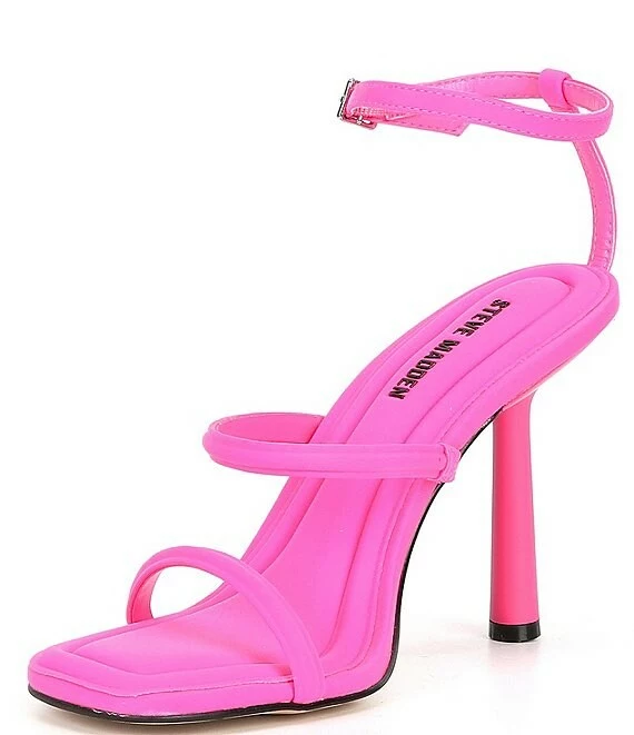 Steve Madden Briella Neoprene Double Strap Stiletto Dress Sandals - Afbeelding 3