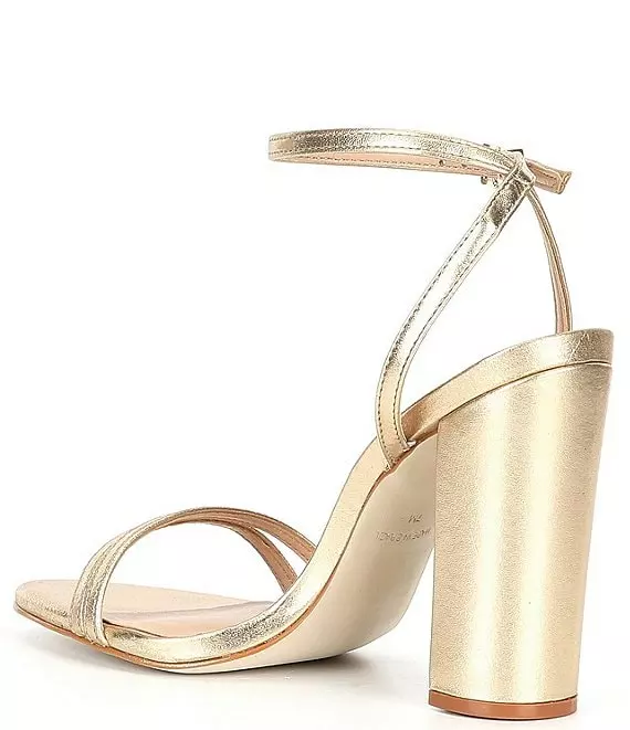 Steve Madden Candid Metallic Leather Ankle Strap Dress Sandals - Afbeelding 4