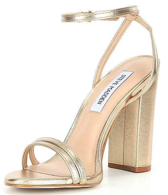 Steve Madden Candid Metallic Leather Ankle Strap Dress Sandals - Afbeelding 5