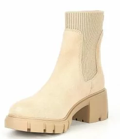 Steve Madden Hayle Suede Lug Sole Platform Booties