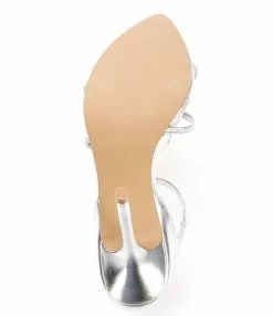 Steve Madden Stunner Metallic Leather Strappy Dress Slide Sandals