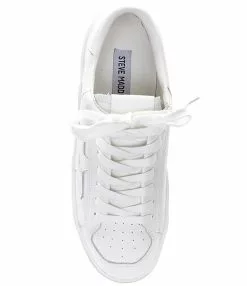 Steve Madden Perona Leather Distressed Star Retro Platform Sneakers