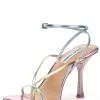 Steve Madden Annie Metallic Square Toe Strappy Thong Dress Sandals