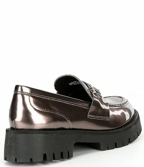 Steve Madden Lando Bit Buckle Lug Sole Platform Loafers - Afbeelding 6