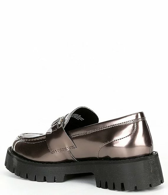 Steve Madden Lando Bit Buckle Lug Sole Platform Loafers - Afbeelding 2