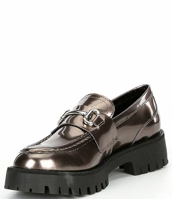 Steve Madden Lando Bit Buckle Lug Sole Platform Loafers