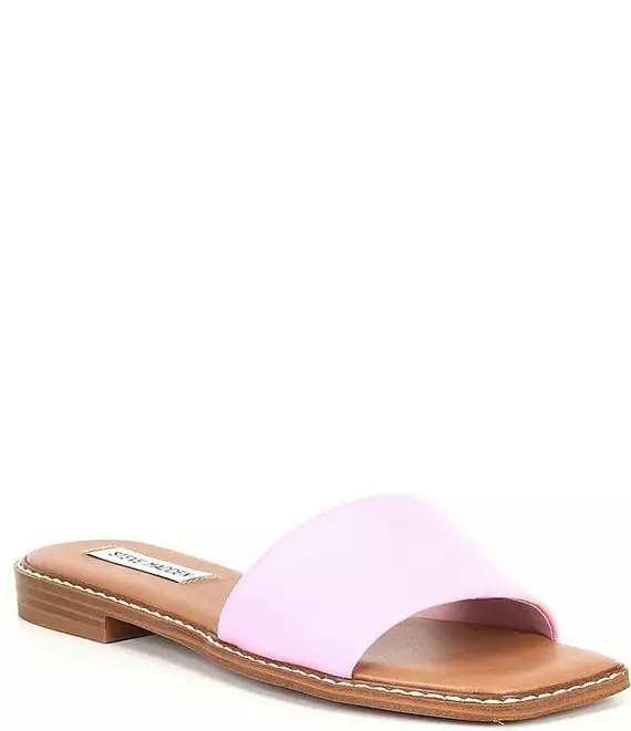 Steve Madden Sandra Leather Flat Slide Sandals - Afbeelding 4