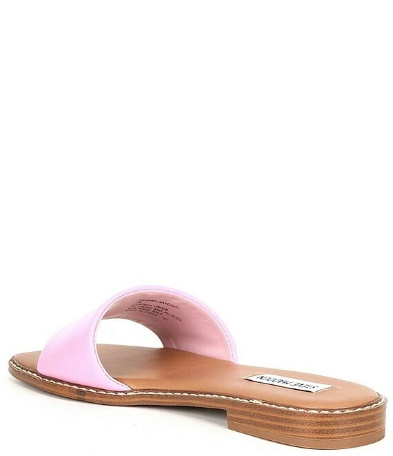 Steve Madden Sandra Leather Flat Slide Sandals - Afbeelding 5