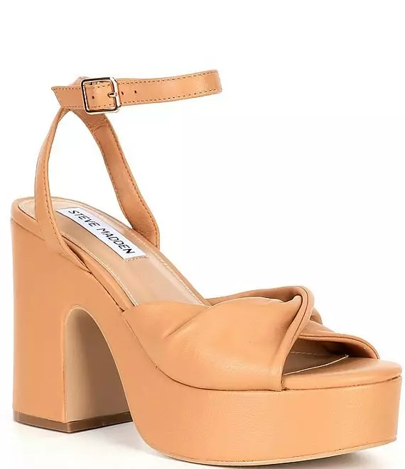 Steve Madden Caelan Leather Platform Dress Sandals - Afbeelding 4