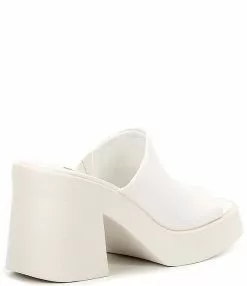 Steve Madden Kane Leather Platform Slide Sandals