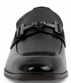 Steve Madden Men's Valon Leather Bit Embellishment Dress Slip-Ons