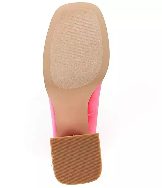 Steve Madden Mingle Satin Block Heel Platform Mary Janes