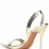 Steve Madden Batali Metallic Snake Embossed Slingback Dress Sandals