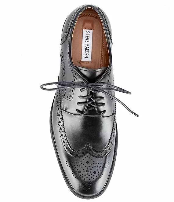 Steve Madden Men's Hoxton Wingtip Leather Oxfords - Afbeelding 4
