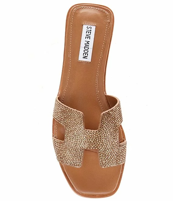 Steve Madden Hadyn-R Rhinestone Embellished Flat Slide Sandals - Afbeelding 3