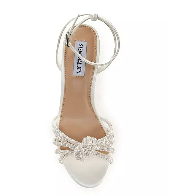 Steve Madden Ilyse-P Metallic Pearl Knotted Block Heel Dress Sandals - Afbeelding 3
