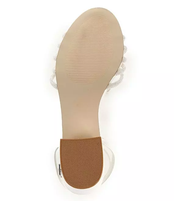 Steve Madden Ilyse-P Metallic Pearl Knotted Block Heel Dress Sandals - Afbeelding 2