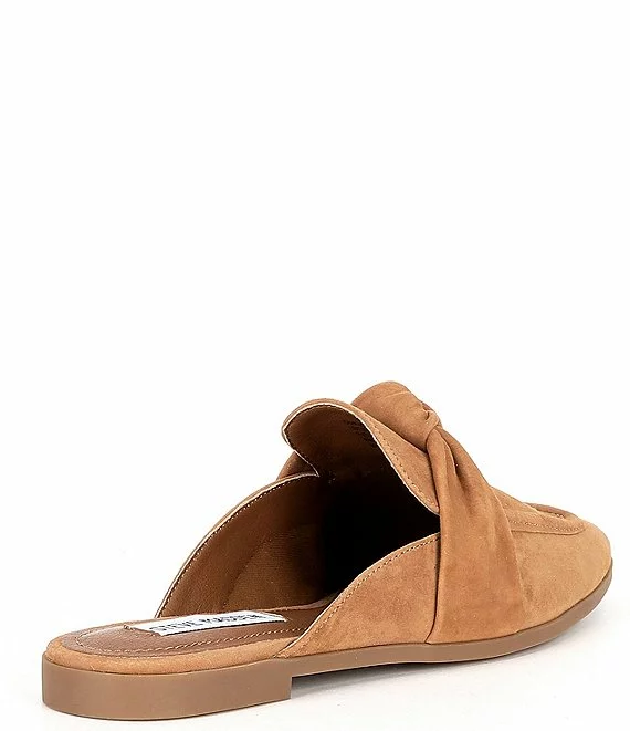 Steve Madden Chart Suede Knot Detail Flat Mules