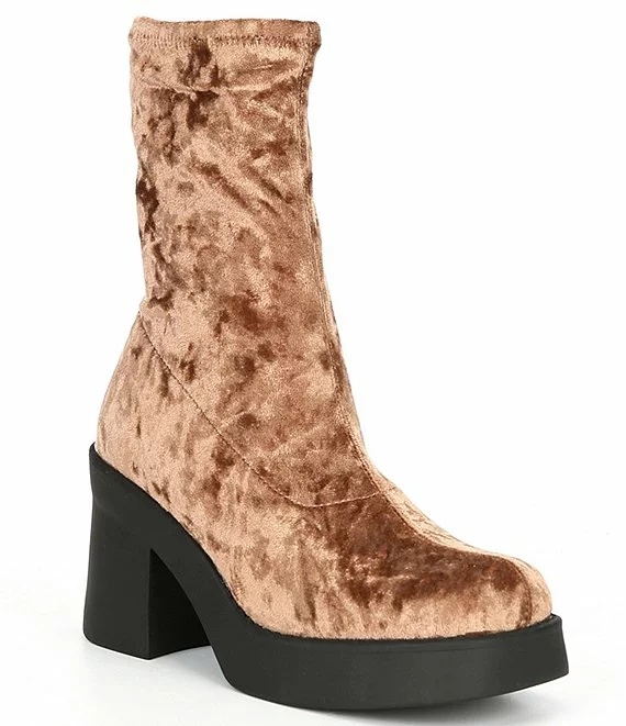 Steve Madden Klayton Velvet Platform Mid Boots - Afbeelding 4
