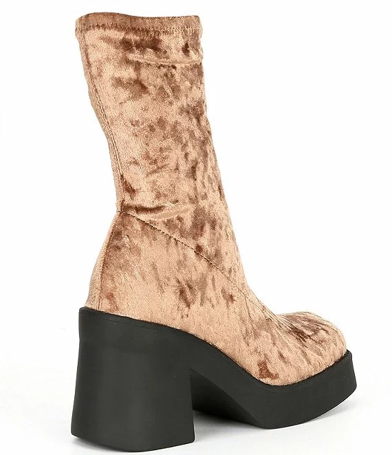 Steve Madden Klayton Velvet Platform Mid Boots - Afbeelding 3