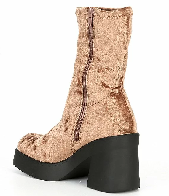 Steve Madden Klayton Velvet Platform Mid Boots