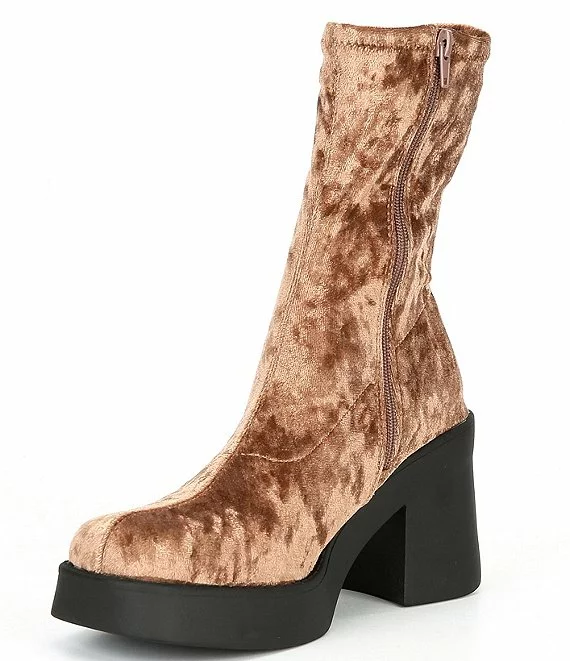Steve Madden Klayton Velvet Platform Mid Boots - Afbeelding 5