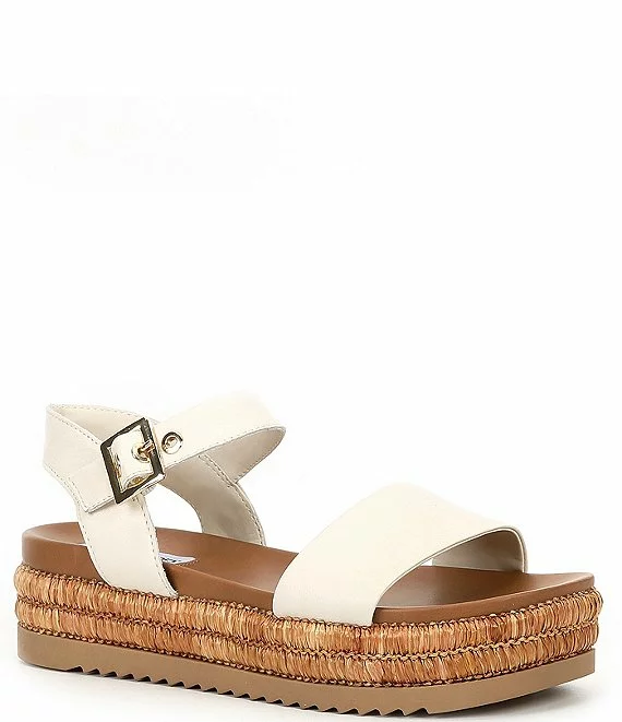 Steve Madden Malden Leather Banded Woven Platform Sandals - Afbeelding 5