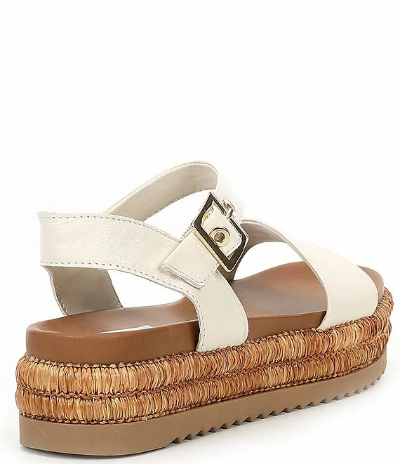Steve Madden Malden Leather Banded Woven Platform Sandals - Afbeelding 3