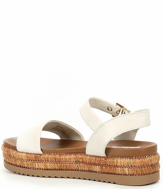 Steve Madden Malden Leather Banded Woven Platform Sandals - Afbeelding 4