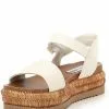 Steve Madden Malden Leather Banded Woven Platform Sandals