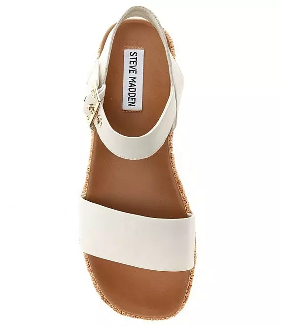Steve Madden Malden Leather Banded Woven Platform Sandals - Afbeelding 2