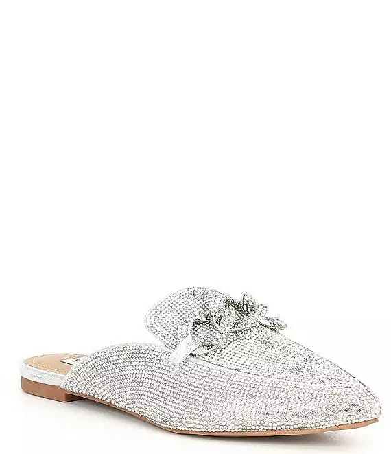 Steve Madden Finn Rhinestone Chain Detail Dress Mules - Afbeelding 4