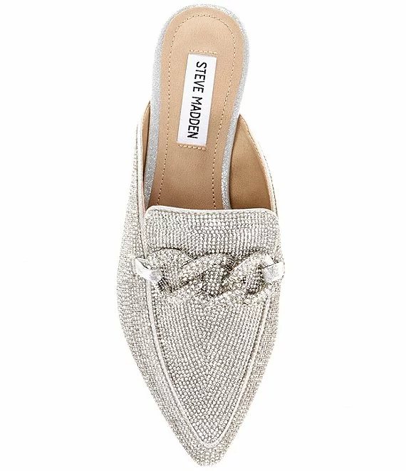 Steve Madden Finn Rhinestone Chain Detail Dress Mules - Afbeelding 3