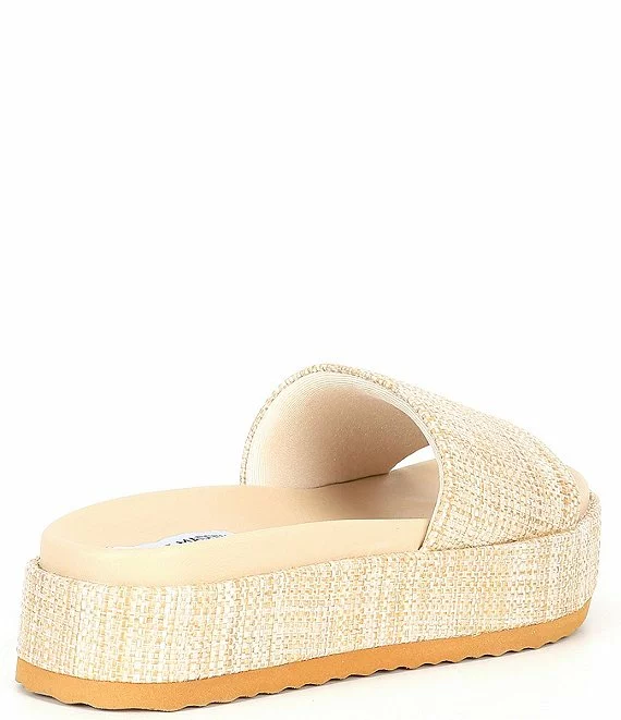 Steve Madden Kasper Tweed Textured Woven Platform Slides - Afbeelding 4