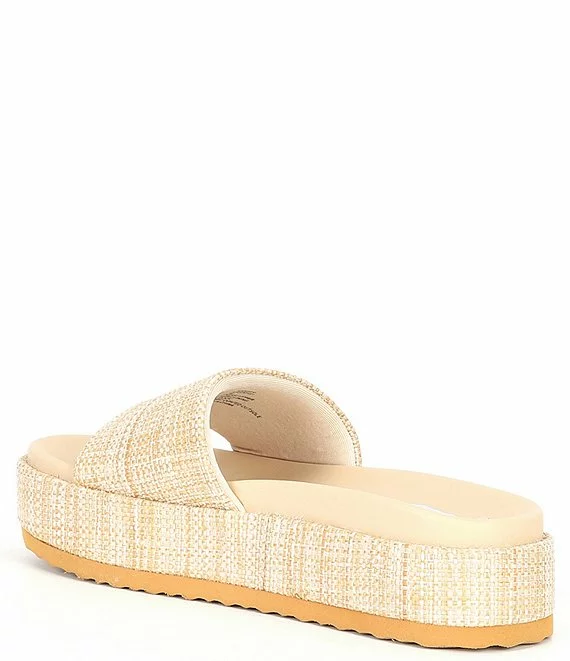 Steve Madden Kasper Tweed Textured Woven Platform Slides - Afbeelding 5