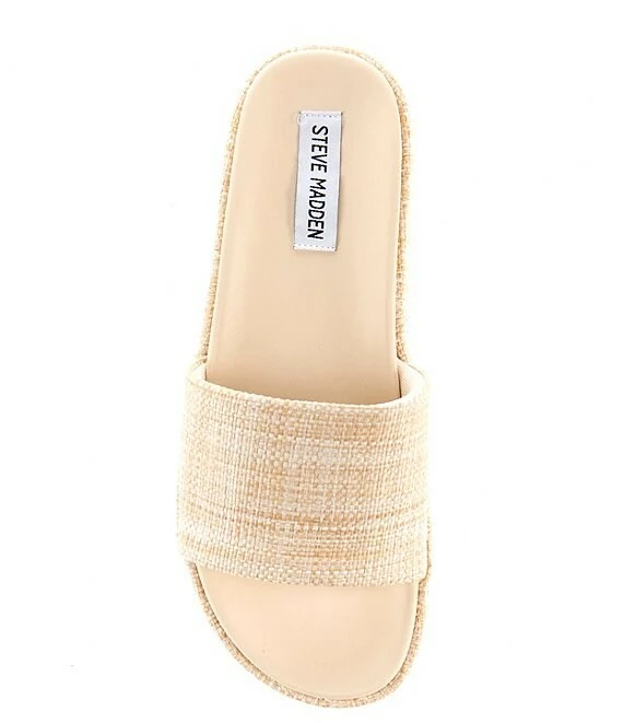 Steve Madden Kasper Tweed Textured Woven Platform Slides - Afbeelding 6