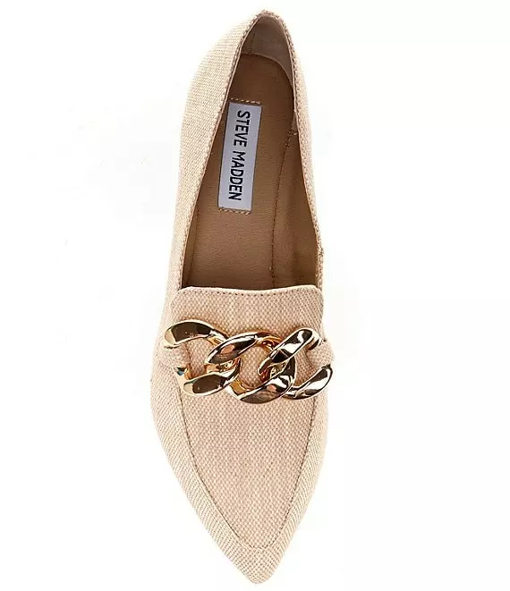 Steve Madden Famed Raffia Chain Detail Loafer Career Flats - Afbeelding 3