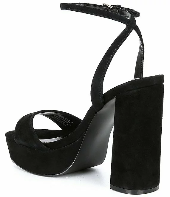 Steve Madden Lessa Suede Ankle Strap Platform Dress Sandals - Afbeelding 3
