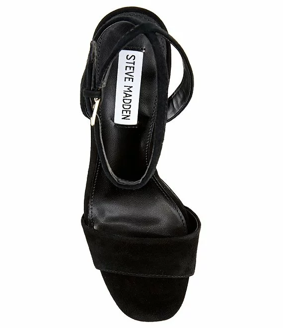 Steve Madden Lessa Suede Ankle Strap Platform Dress Sandals - Afbeelding 4