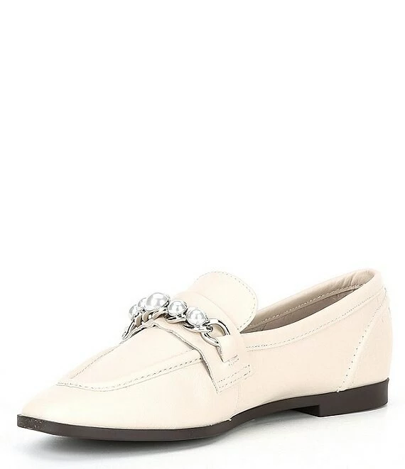 Steve Madden Carrine Leather Pearl Chain Loafers - Afbeelding 5