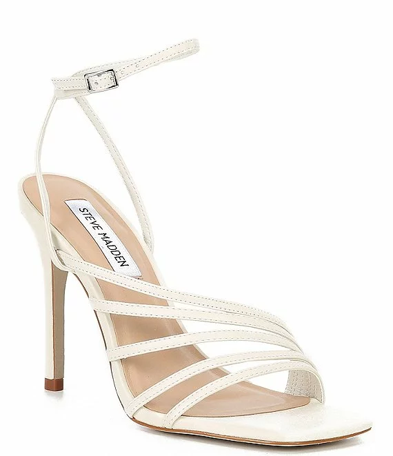 Steve Madden Kamila Leather Square Toe Strappy Dress Sandals - Afbeelding 2